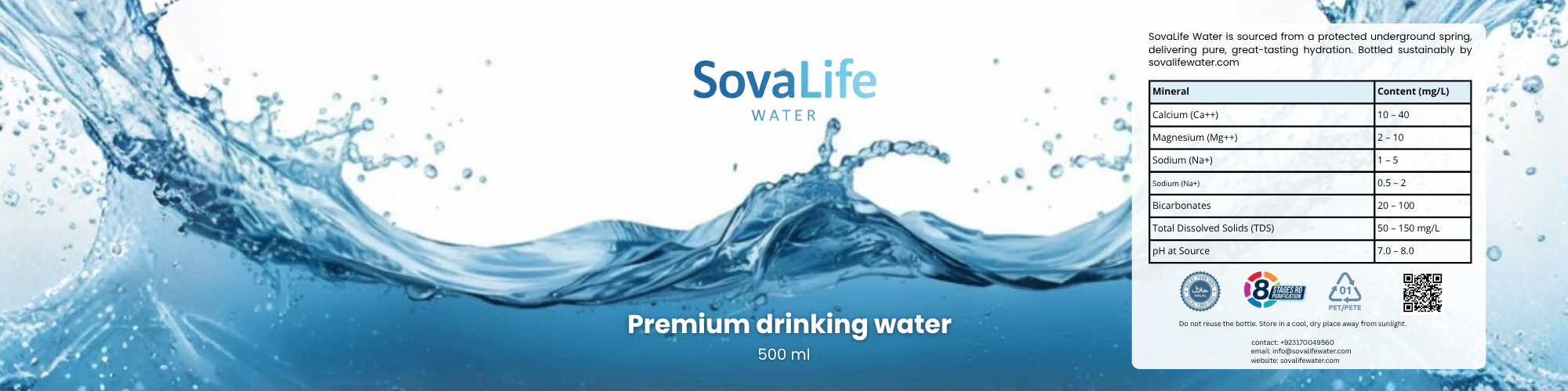 SovaLife Water Label 2